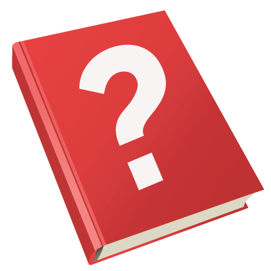 Blank-red-book-cover-question-mark