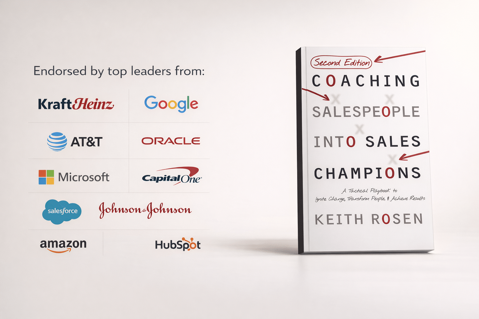 sales coaching book and management sales coaching and training by Keith Rosen. Cover of coaching salespeople into sales champions.