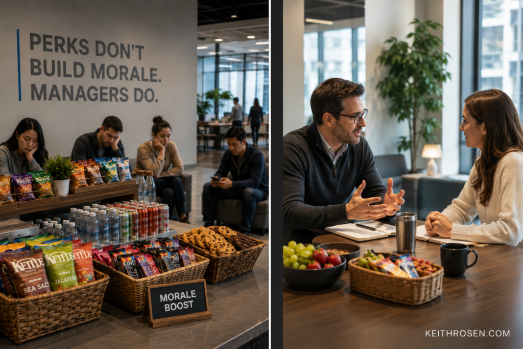 Employee Engagement and Snacks by Keith Rosen