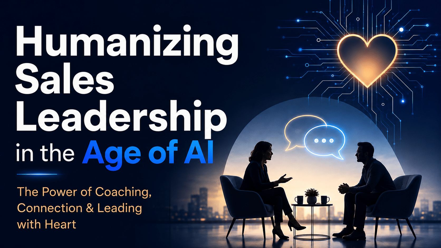 AI sales leadership coaching for sales managers, salespeople, sales management demonstrating care.