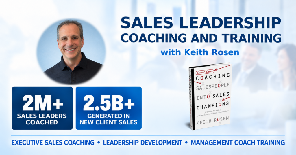 Sales management training and coaching for managers, salespeople, and sales leaders, to increase sales, create champions and improve every manager's coaching impact.