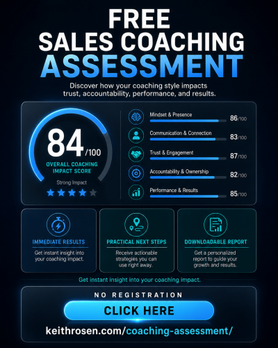 AI Sales Coaching Assessment to measure how effective you are as a sales leader, manager and salesperson to assess your sales management training and coaching